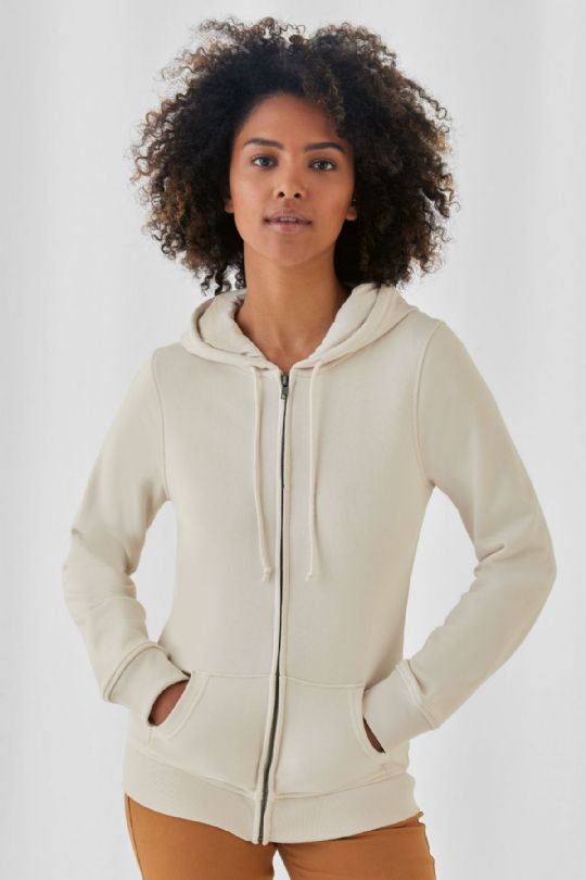 FELPA INSPIRE CAPPUCCIO E ZIP LUNGA B&C DONNA