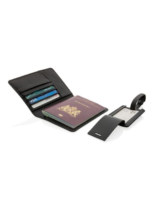 KIT PORTA PASSAPORTO E ETICHETTA BAGAGLIO