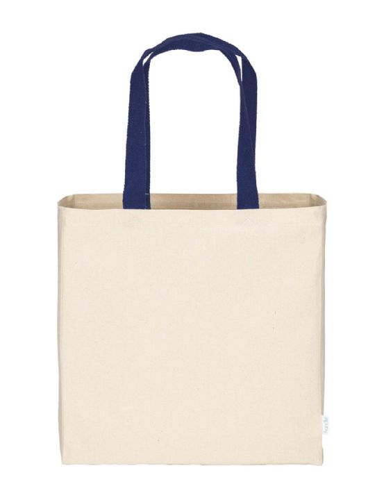 SHOPPER BICOLOR IN COTONE RICICLATO SOFFIETTO 280 G