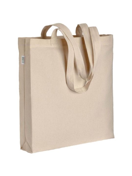 SHOPPER IN COTONE ORGANICO CON SOFFIETTO 220 G