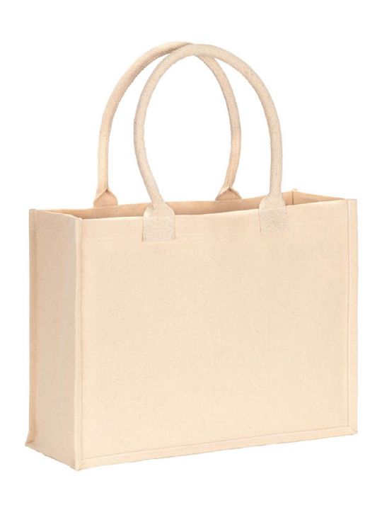 SHOPPER IN COTONE RICICLATO CON SOFFIETTO 300G PALERMO