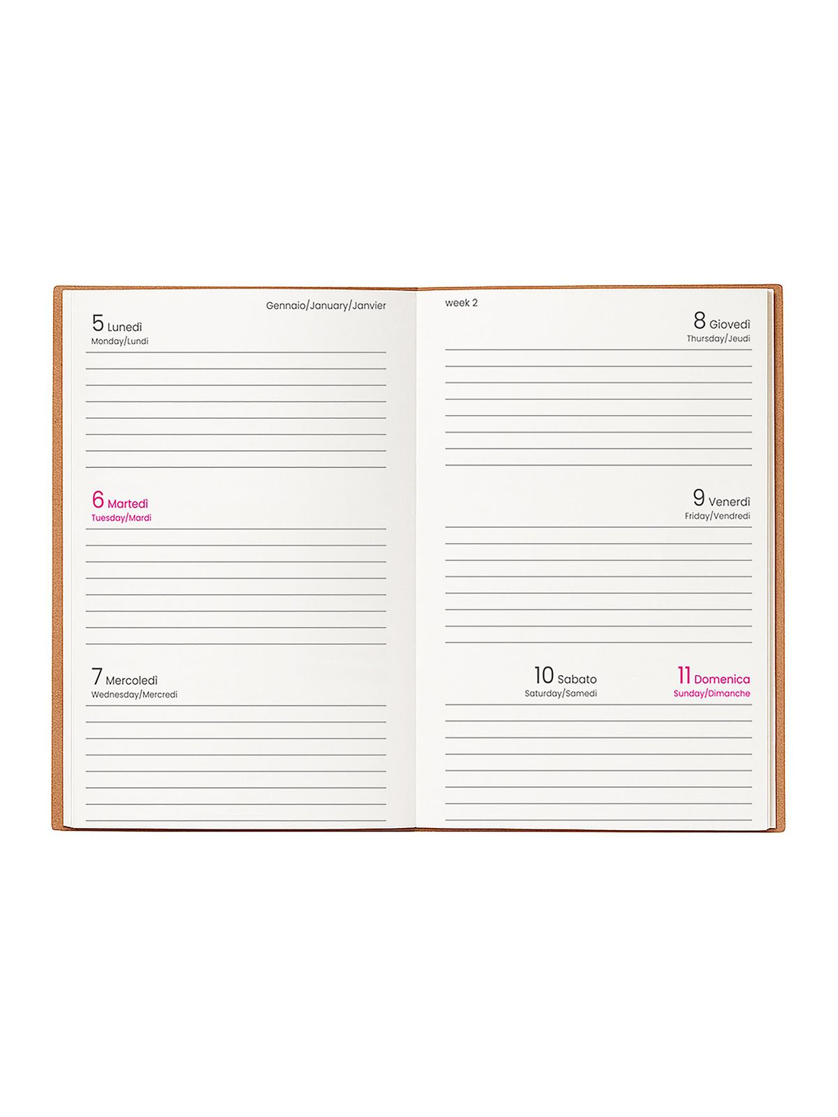 AGENDA A6 SETTIMANALE OLIVIA